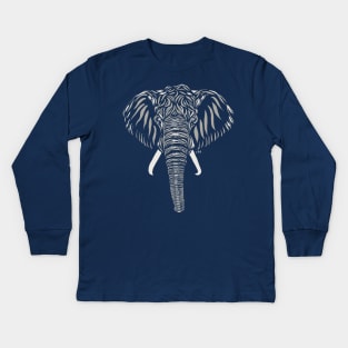 African Elephant Kids Long Sleeve T-Shirt